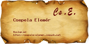 Csepela Elemér névjegykártya